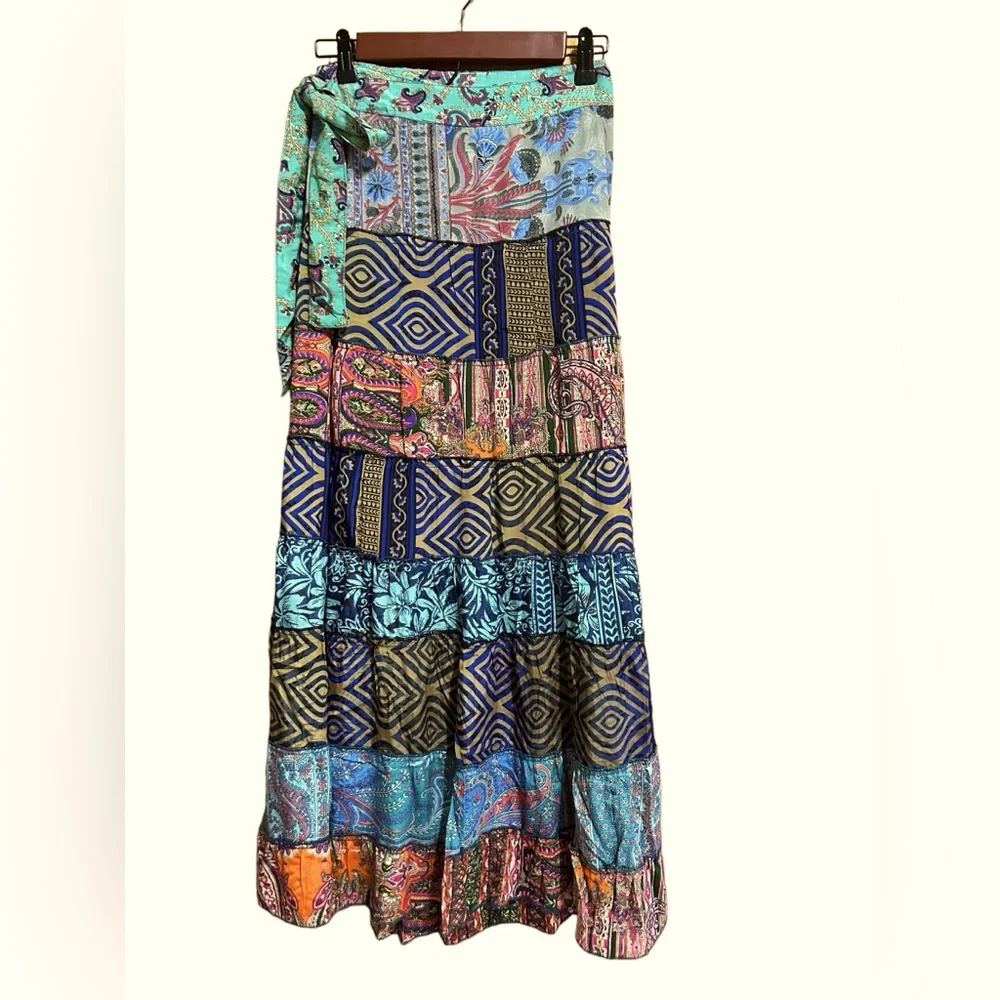 Karma Highway Patch work Maxi Skirt All Sizes - Picture 1 of 4